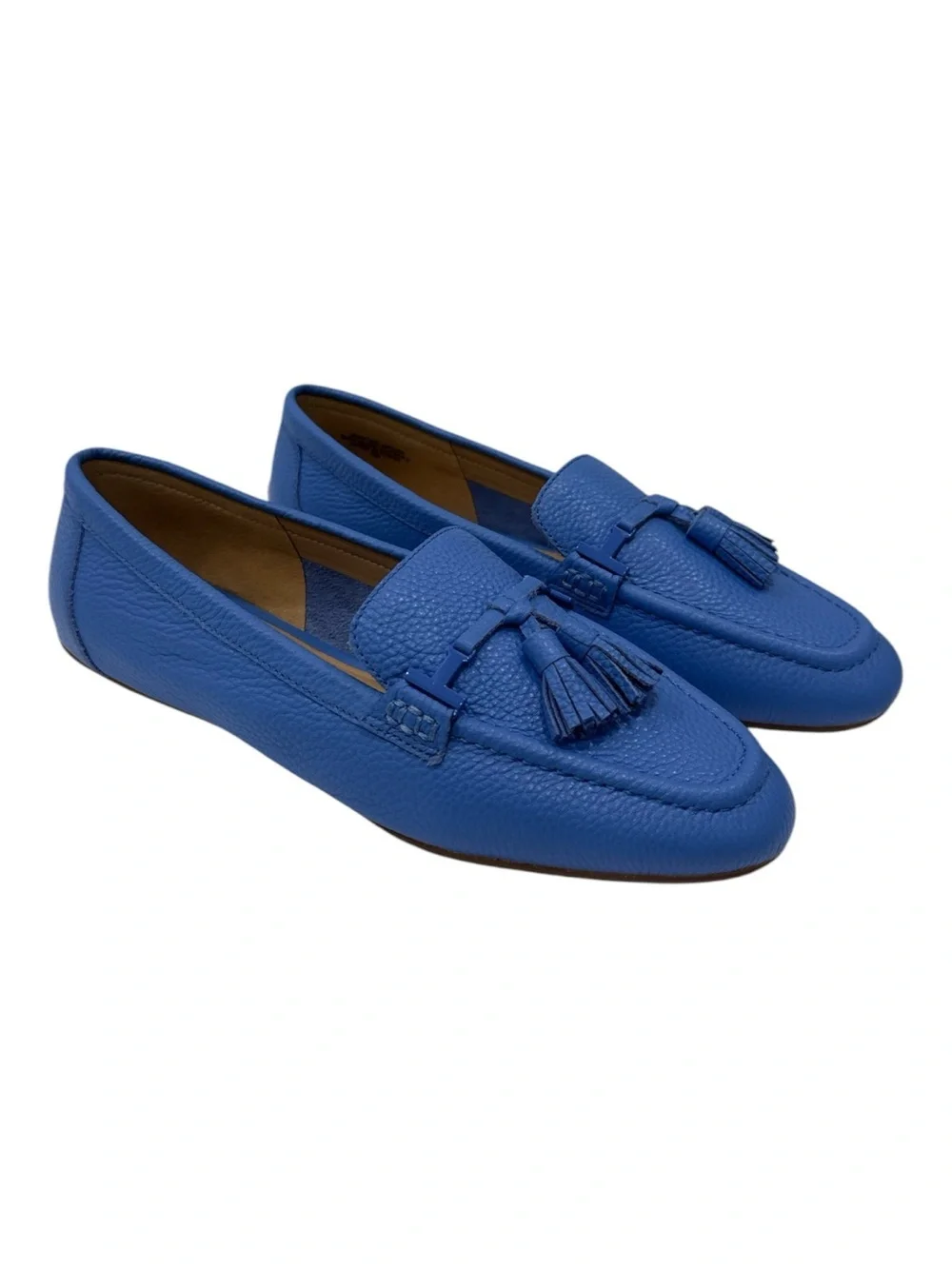 JESSIE TASSEL PEBBLE LEATHER DRIVING MOCCASINS size 7 M Talbots